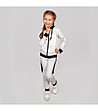 Детски спортен комплект в бял меланж-2 снимка