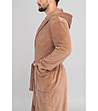Мъжки халат в цвят камел Mimas-4 снимка
