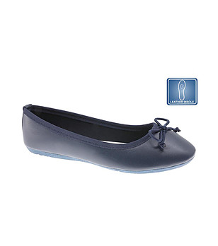 Детски тъмносини балеринки снимка