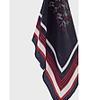 Елегантен дамски шал Sportswear в синьо, червено и бяло-2 снимка