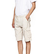 Mъжки светлобежов къс памучен панталон Emilio-2 снимка