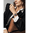 Розовозлатист дамски часовник с черен циферблат Louise-1 снимка