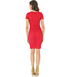 Ефектна къса червена дантелена рокля Nona-3 снимка
