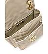 Елегантна кожена дамска чанта в бежов цвят Hana-4 снимка
