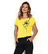 Жълта дамска памучна блуза Ambrozja-0 снимка