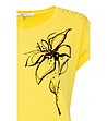 Жълта дамска памучна блуза Ambrozja-2 снимка