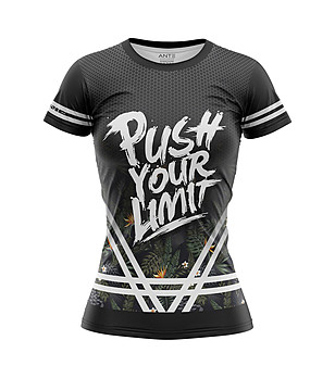 Дамска тениска с принт Push your limit снимка