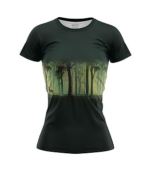 Дамска тениска в зелено Forest снимка