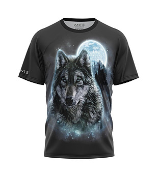 Мъжка тениска от дишаща материя Wolf & Moon снимка