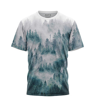 Мъжка тениска от дишаща материя Fog Forest снимка