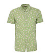 Светлозелена мъжка памучна риза с принт Vin-3 снимка