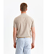 Бежова памучна мъжка риза-1 снимка