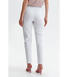 Бял дамски памучен панталон-1 снимка