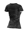 Дамска тениска от дишаща материя в черно и сиво-1 снимка