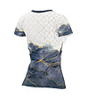 Дамска тениска от дишаща материя в бяло и синьо-1 снимка