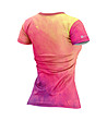 Дамска тениска от дишаща материя в жълто, розово и лилаво-1 снимка