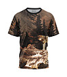 Мъжка тениска от дишаща материя Wolf in the forest-0 снимка
