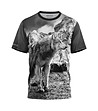Мъжка тениска от дишаща материя Wolf in the mountain-0 снимка