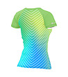 Дамска тениска от термоактивна материя в зелено и синьо-1 снимка