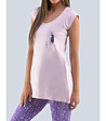 Памучна дамска пижама в лилави нюанси-1 снимка