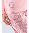 Памучна розова дамска пижама-1 снимка