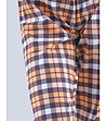 Дамско памучно долнище на пижама в оранжево и кафяво-1 снимка