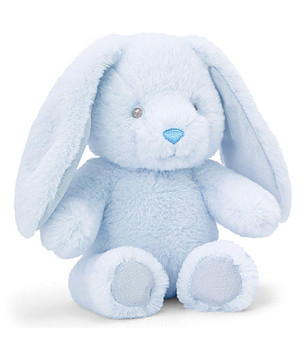 Бебешко зайче в светлосиньо 16 см снимка