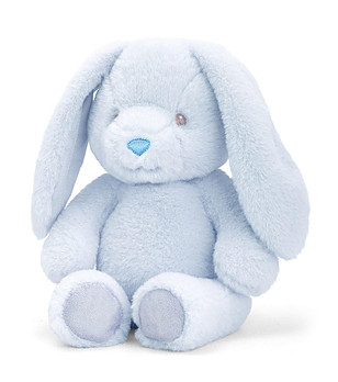 Бебешко зайче в светлосиньо 20 см снимка