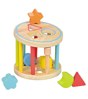 Дървен сортер-колело снимка