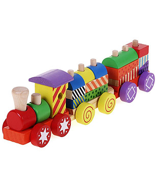 Цветно дидактическо влакче - малко снимка