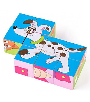 Дървени кубчета Животни снимка