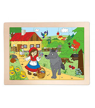 Дървен пъзел Червената шапчица снимка