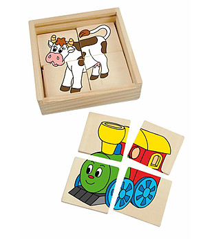 Мини пъзел Веселото влакче 4 пъзела в кутия снимка