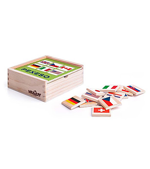 Дървена мемо игра Знамена снимка