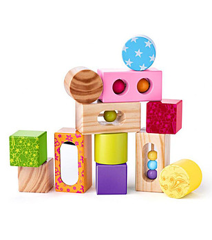 Дървен бебешки конструктор снимка