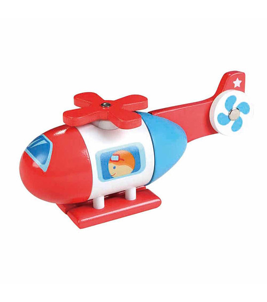 Дървен хеликоптер с магнити снимка