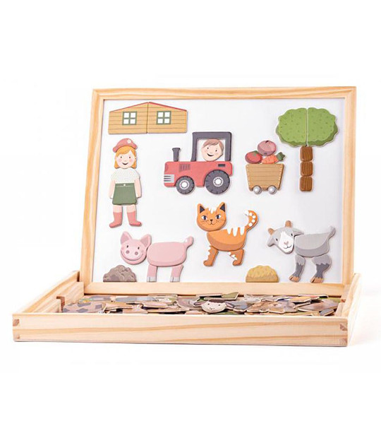 Двустранна дъска с магнитни животни снимка