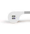 Бяла поставка за монитор с 4 USB порта-3 снимка