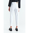 Бял памучен дамски панталон Figa-1 снимка