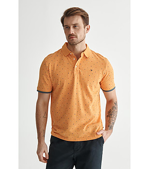 Оранжева мъжка блуза от органичен памук Jay снимка