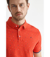Червена мъжка блуза от органичен памук Jay-2 снимка