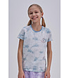 Детска памучна тениска в светлосини нюанси Lotka-2 снимка