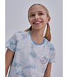 Детска памучна тениска в светлосини нюанси Lotka-3 снимка