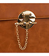 Кафява дамска чанта-раница Shaya-4 снимка
