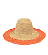 Дамска шапка в бежово и оранжево Ambra-0 снимка