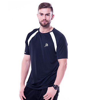 Мъжка спортна тениска в черно и бяло Energy снимка