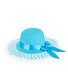 Дамска шапка в тюркоаз и бяло Tera-0 снимка