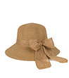 Тъмнобежова дамска шапка с панделка Werona-0 снимка