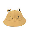 Бежова детска памучна шапка с дизайн Жабка-0 снимка