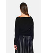 Ефектен дамски пуловер в черен цвят с кашмир Via-1 снимка